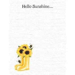 💙 Hello Sunshine Boots Mini Notepad With Magnet