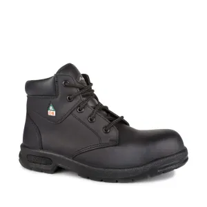 Acton Men's ProFar 6" Steel Toe Safety Work Boots - Waterproof Black Leather, Durable, Comfortable, Oil-Resistant Sole, Shock Absorption | Sizes 6-13
