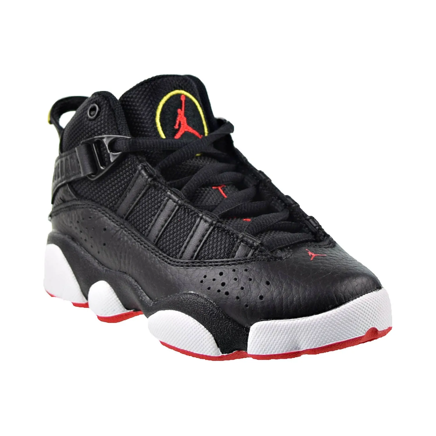 Air Jordan 6 Rings (PS) Little Kids' Shoes Black-University Red-White