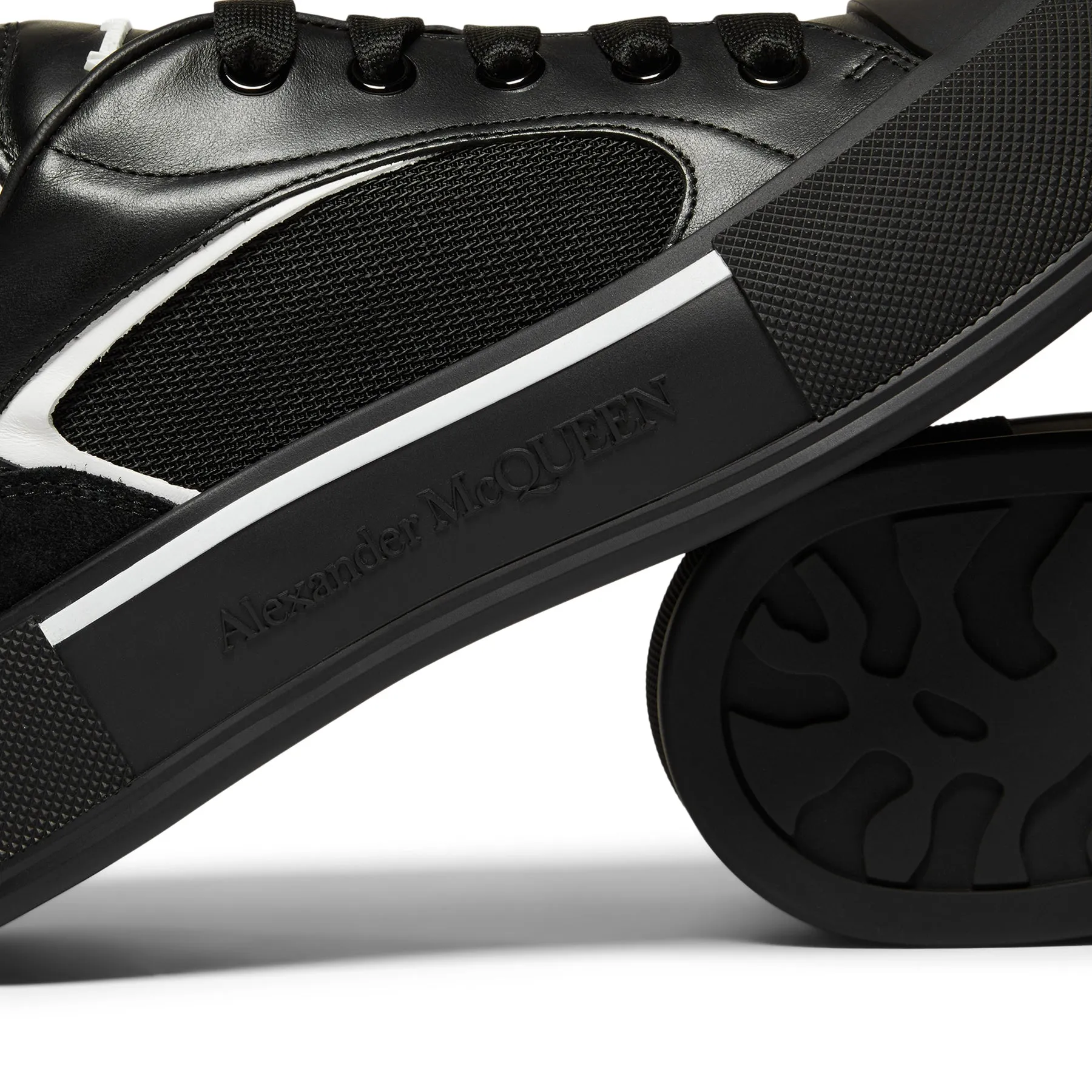 Alexander McQueen Skate Deck Sneaker (Black/White)