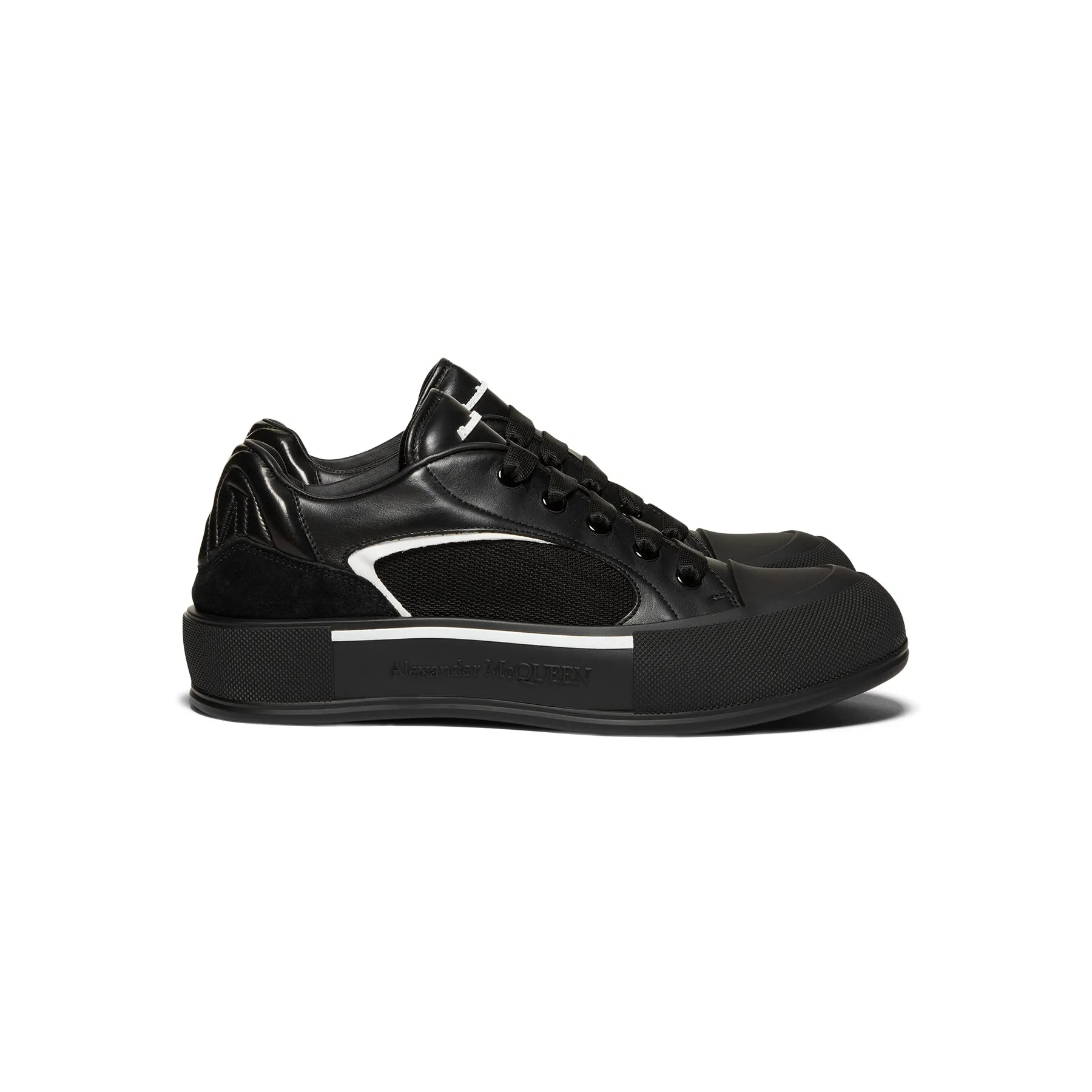 Alexander McQueen Skate Deck Sneaker (Black/White)