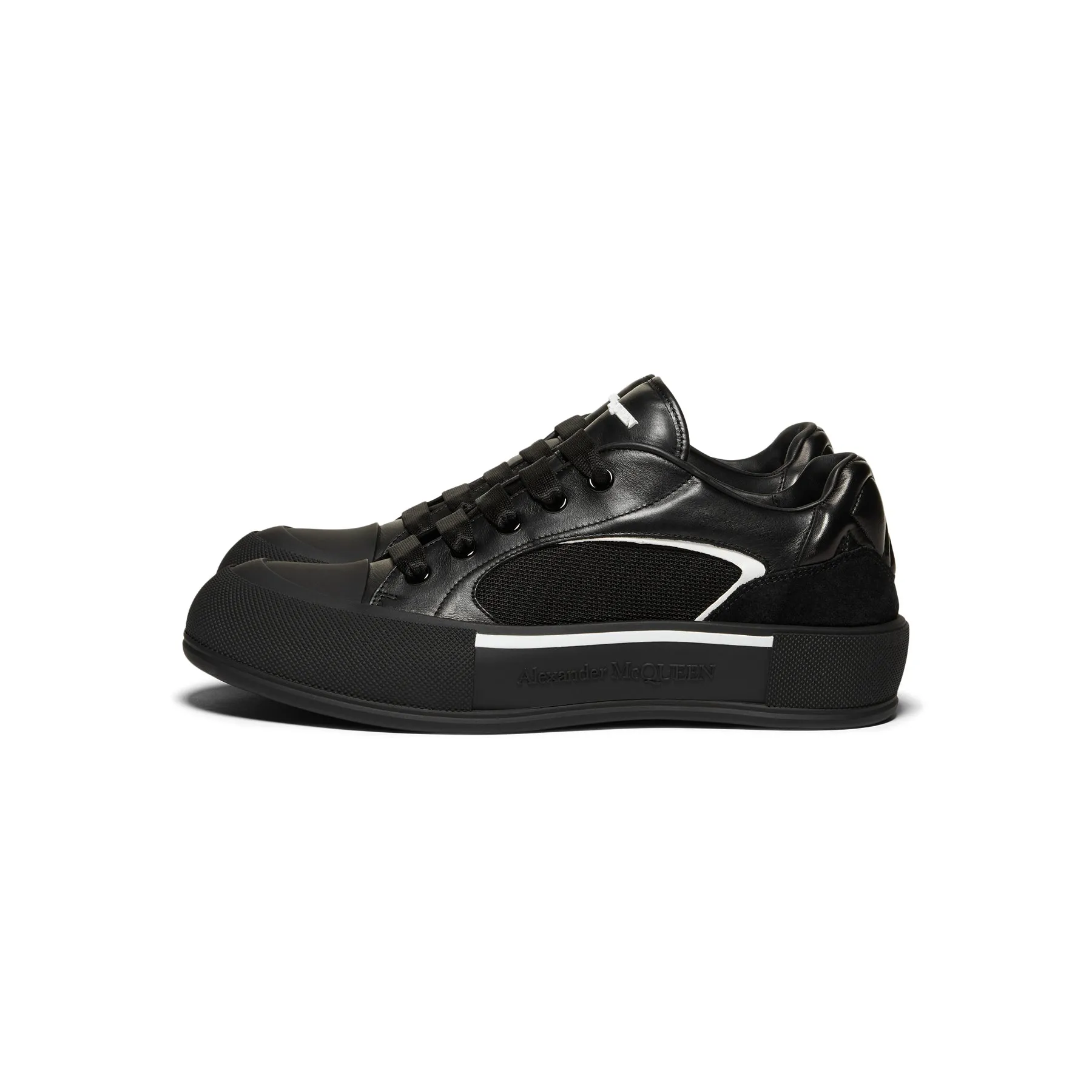Alexander McQueen Skate Deck Sneaker (Black/White)