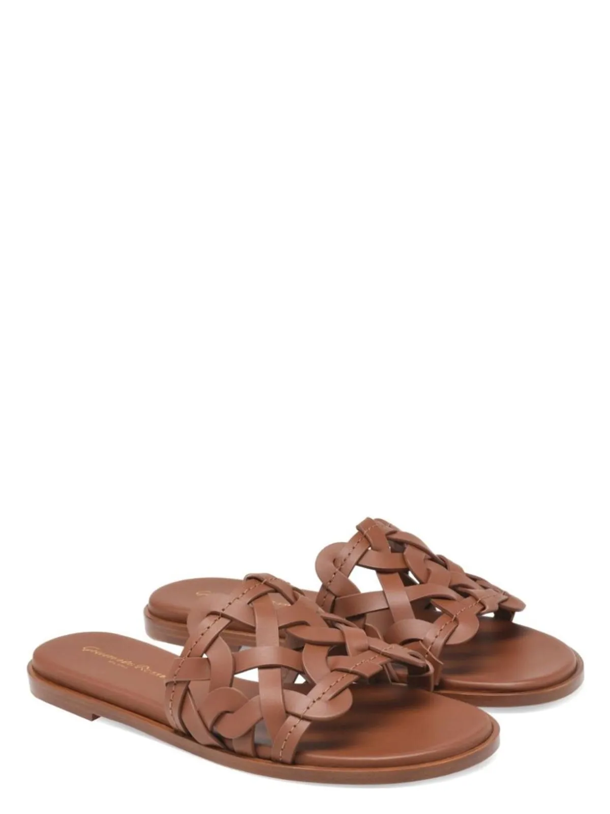 AMALFI LEATHER FLAT SANDALS