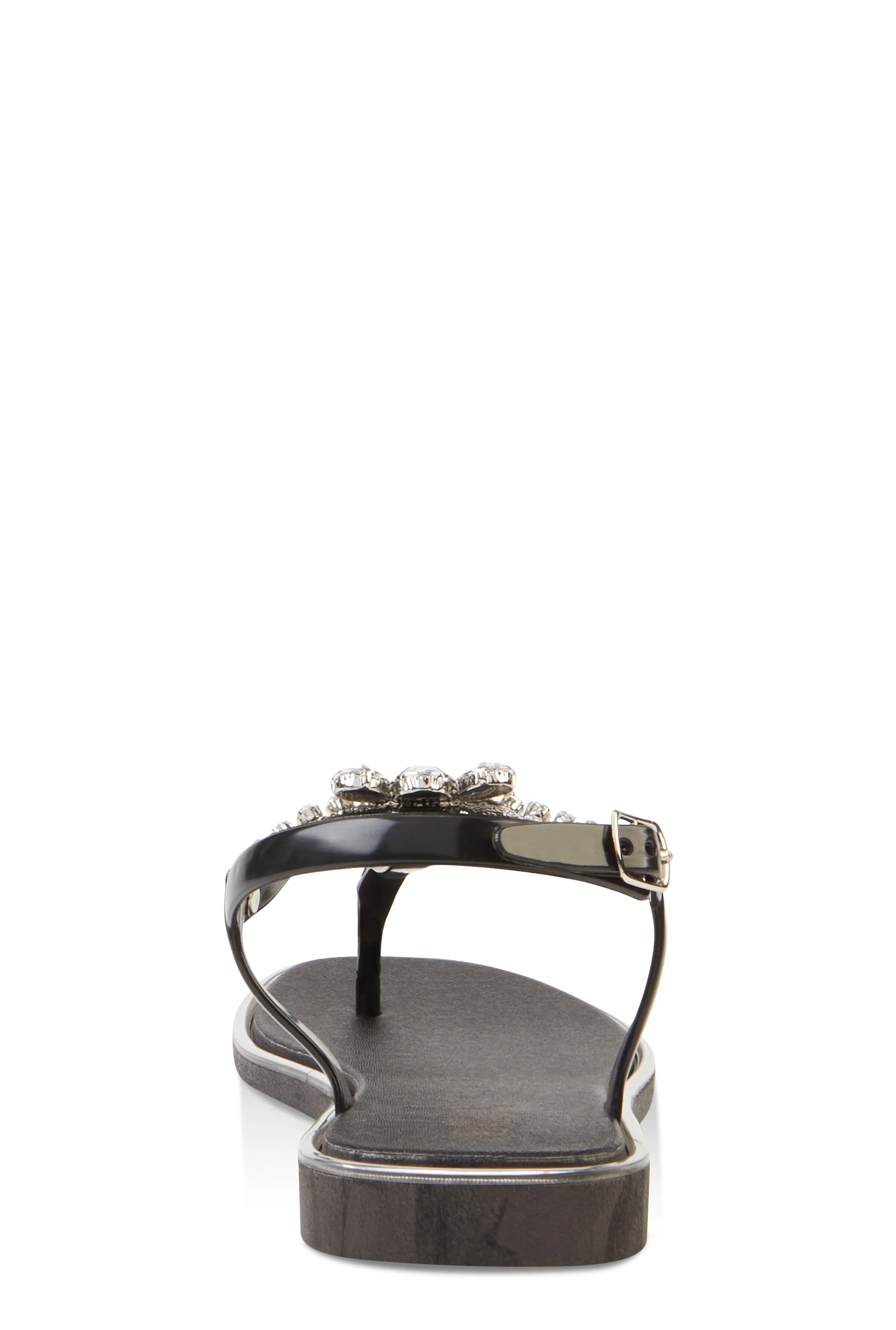 Ankle Strap Gemstone Thong Sandals