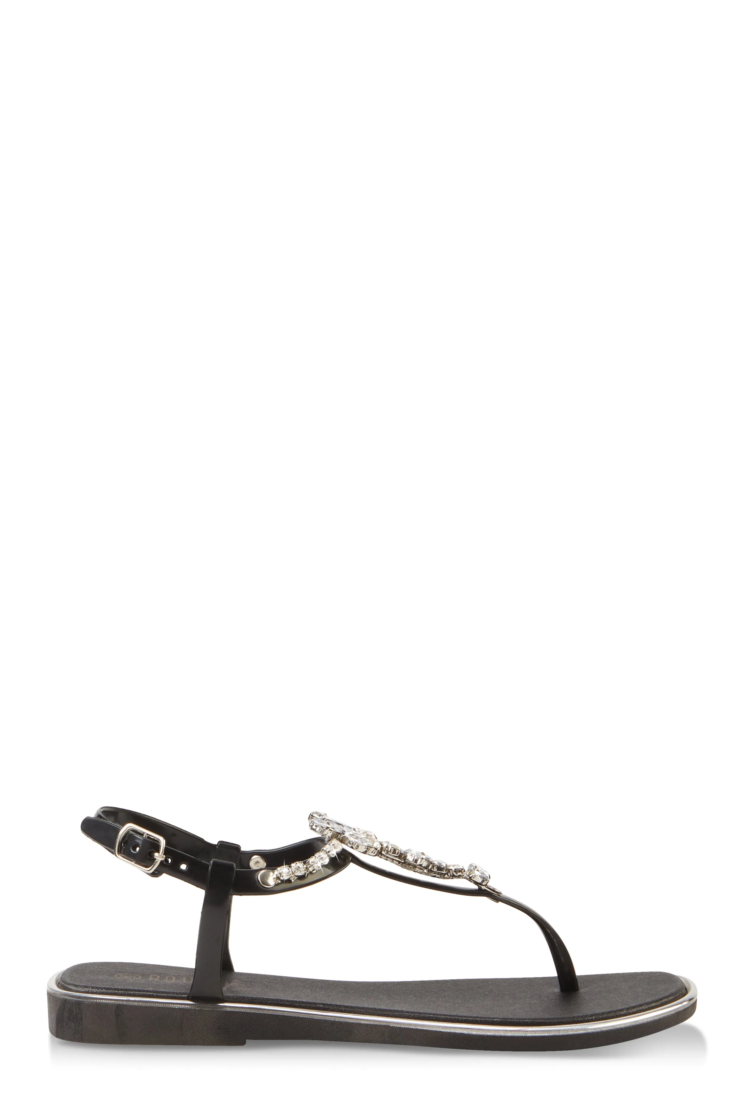 Ankle Strap Gemstone Thong Sandals