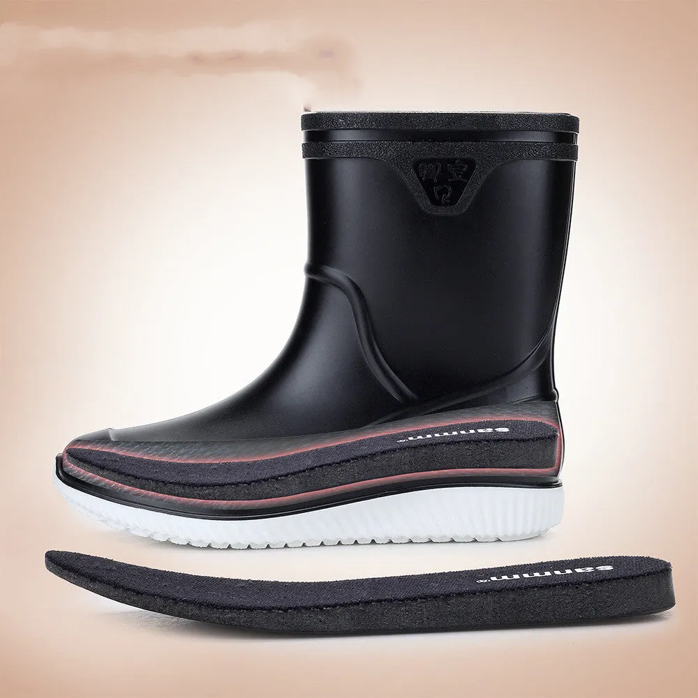 Apollo Mid-Tube PVC Rain Boots for Men by The Nevermore