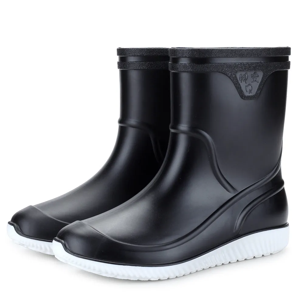 Apollo Mid-Tube PVC Rain Boots for Men by The Nevermore