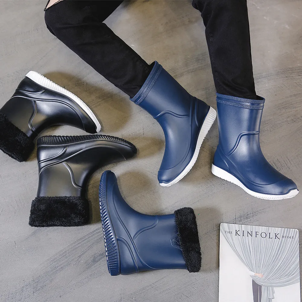 Apollo Mid-Tube PVC Rain Boots for Men by The Nevermore