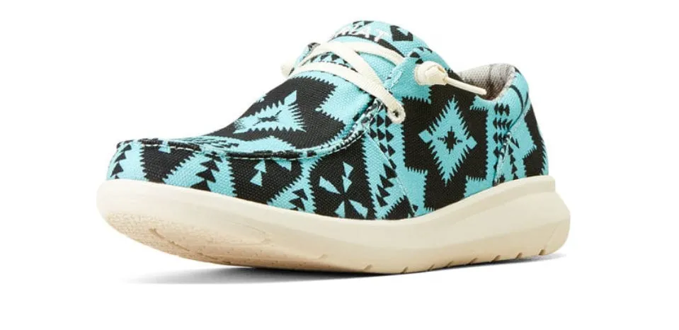 ARIAT WOMEN'S HILO TURQOISE SADDLE BLANKET SHOES