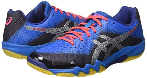 ASICS Men's Gel-Blade 6 Print/Race Blue Badminton Shoes-10 UK/India (45 EU)(11 US) (R703N.402)