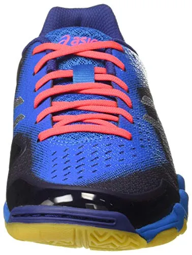 ASICS Men's Gel-Blade 6 Print/Race Blue Badminton Shoes-10 UK/India (45 EU)(11 US) (R703N.402)