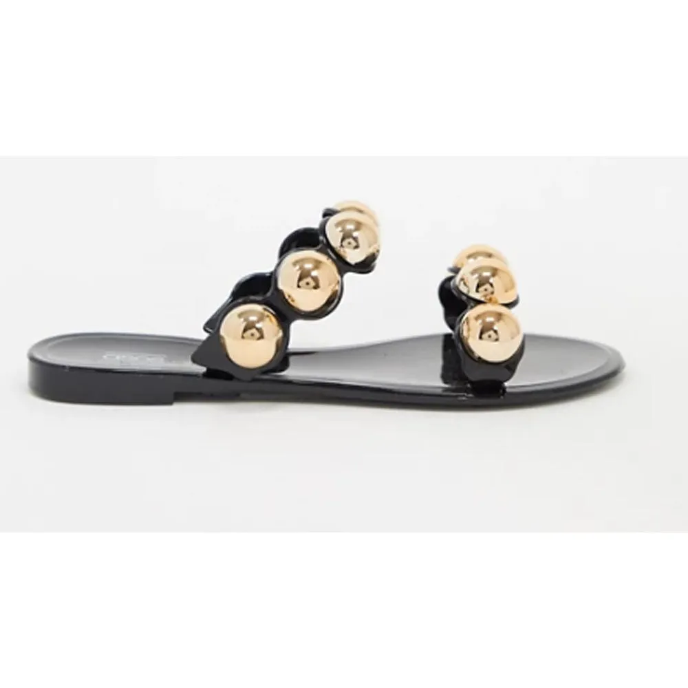 Asos- Flex Jelly Sandals In Black