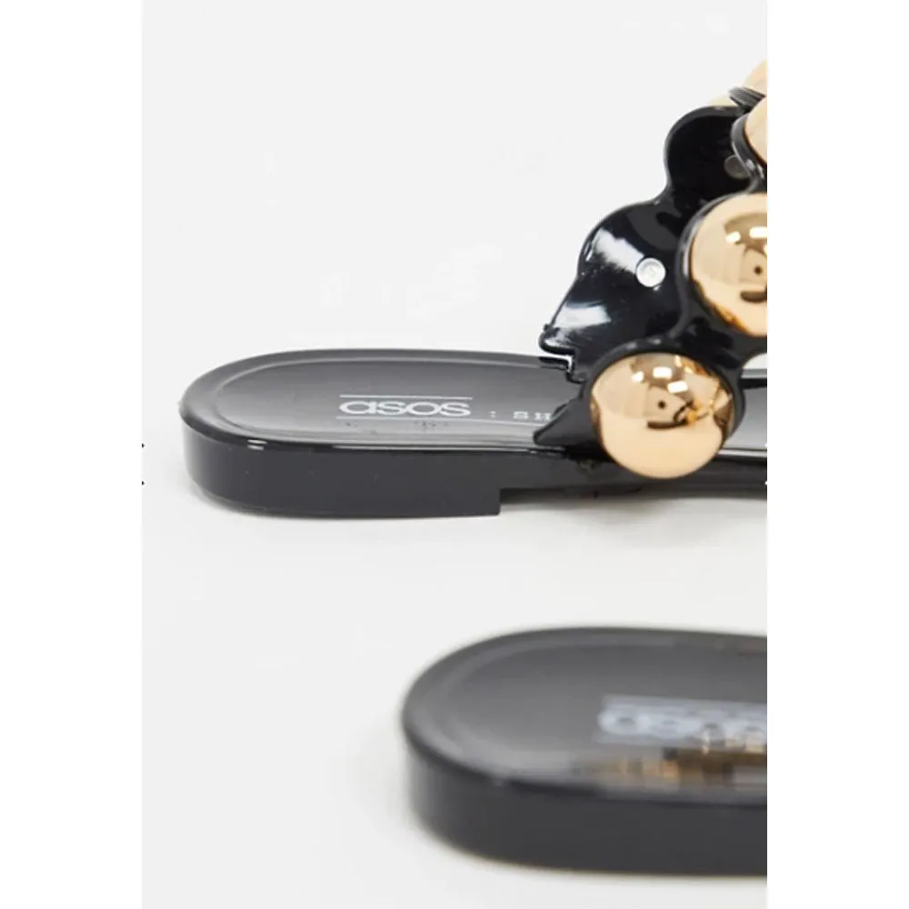 Asos- Flex Jelly Sandals In Black