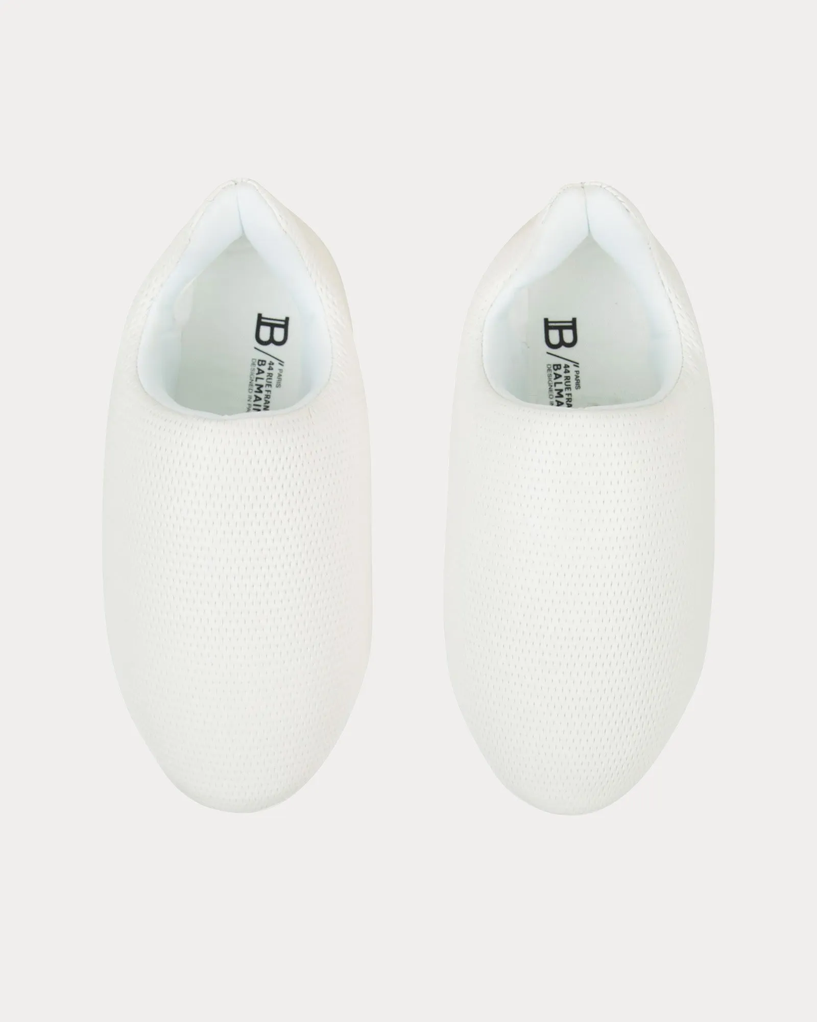 B-Cloud Embossed Leather White Slip On Sneakers