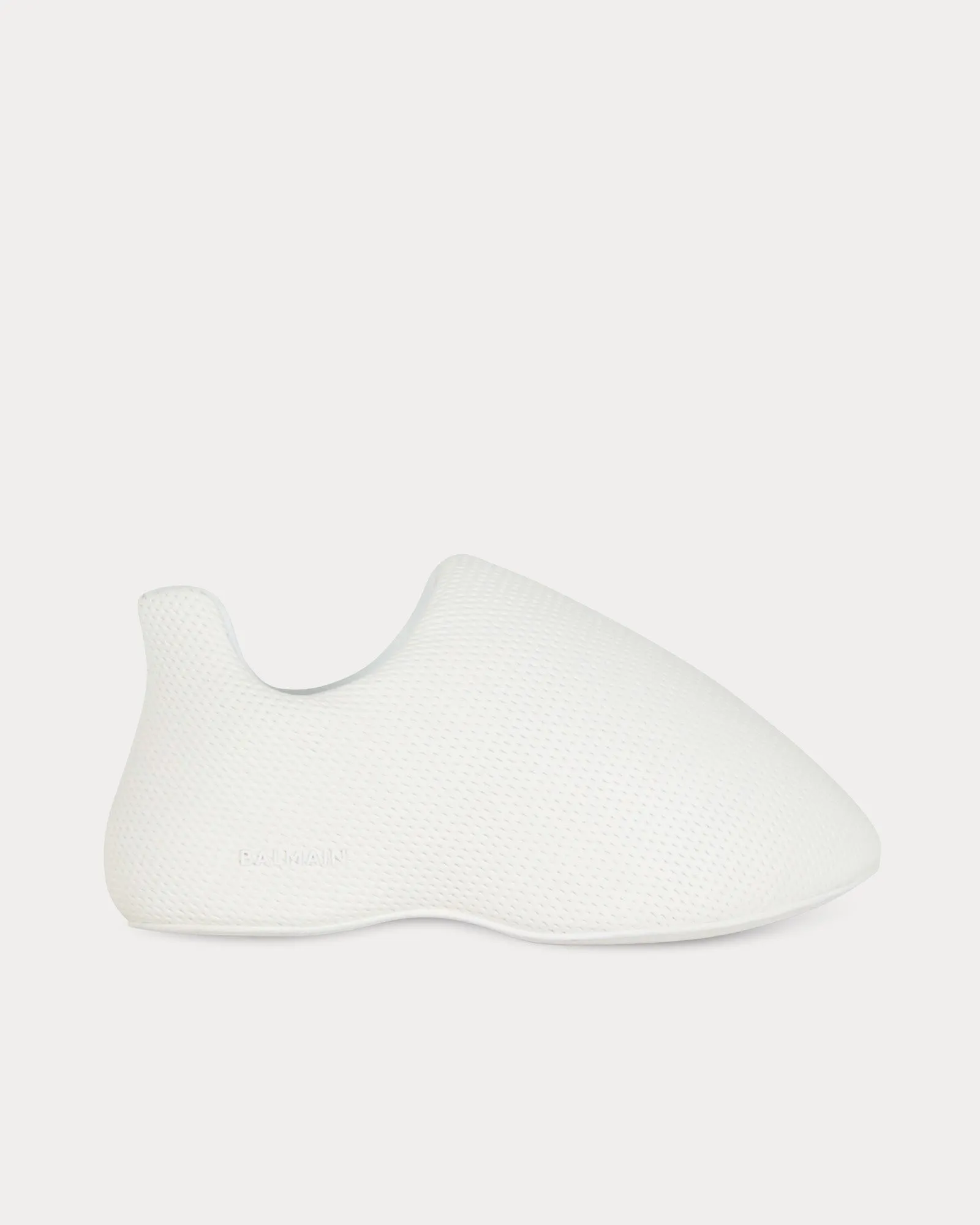 B-Cloud Embossed Leather White Slip On Sneakers