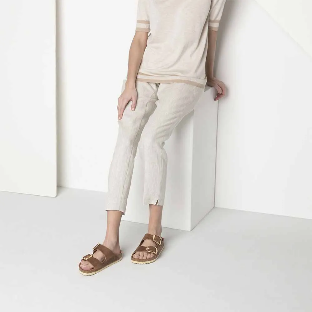 Birkenstock Arizona Big Buckle Oiled Leather Sandals - Narrow - Cognac