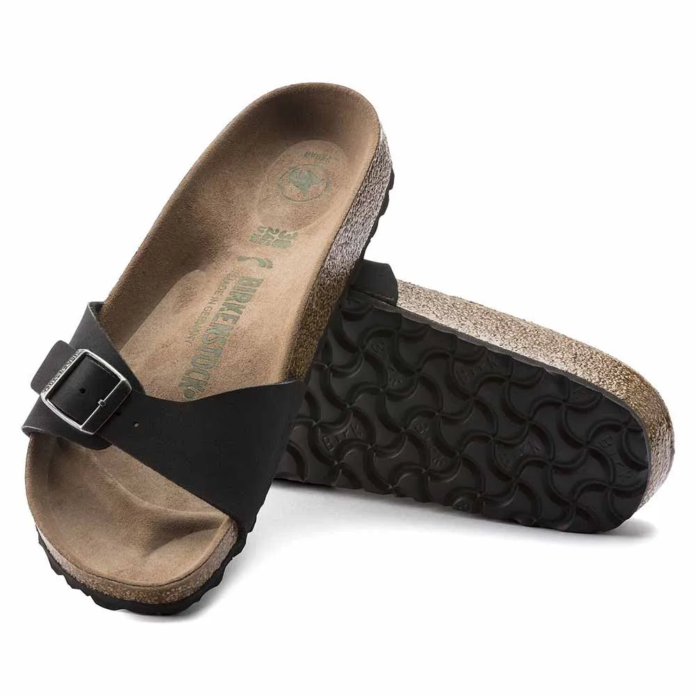 Birkenstock Madrid BirkiBuc Vegan Sandals - Narrow - Black