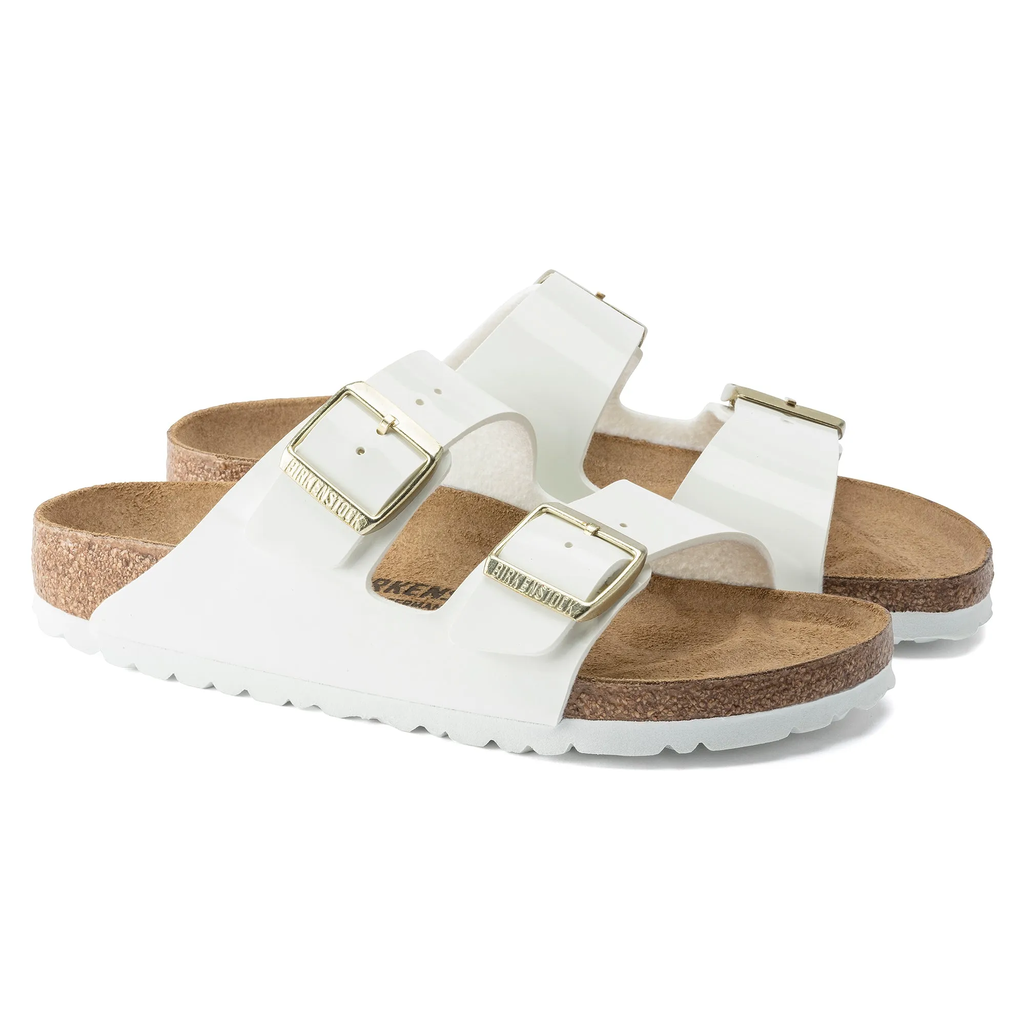 Birkenstock Unisex Kid's White Patent Arizona Sandals