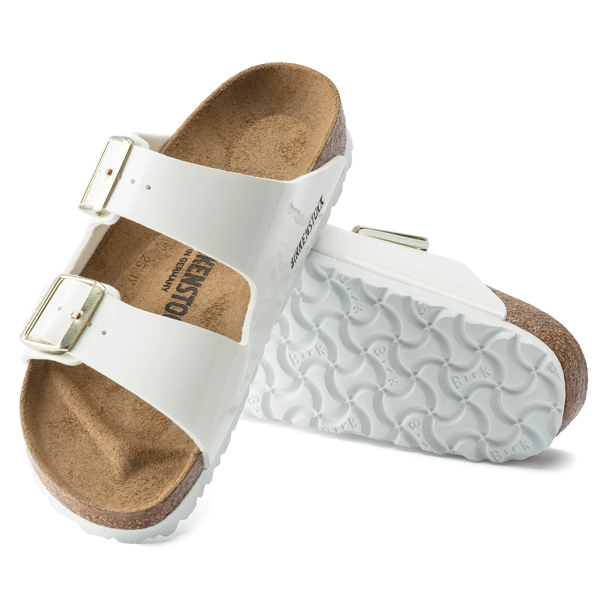Birkenstock Unisex Kid's White Patent Arizona Sandals