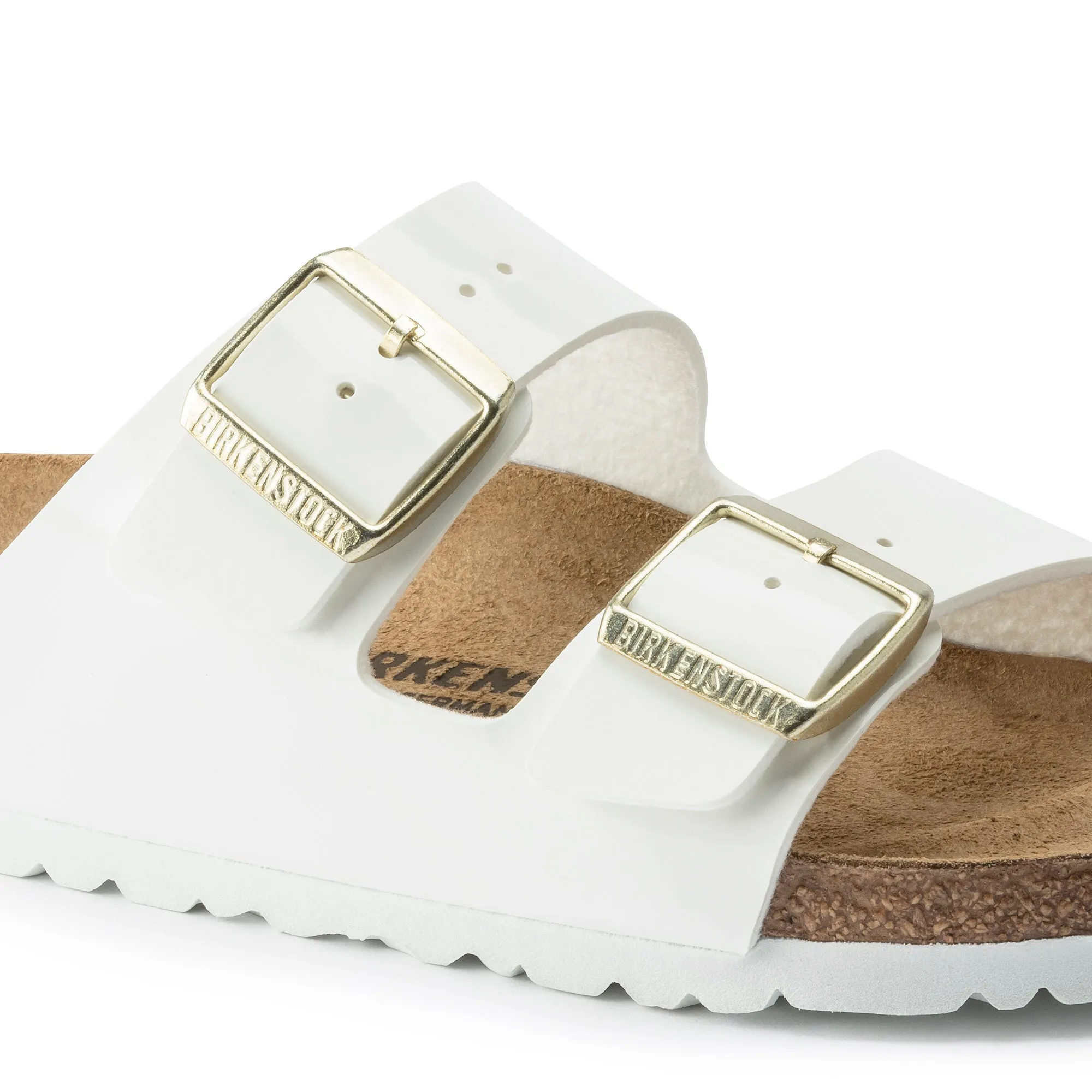 Birkenstock Unisex Kid's White Patent Arizona Sandals
