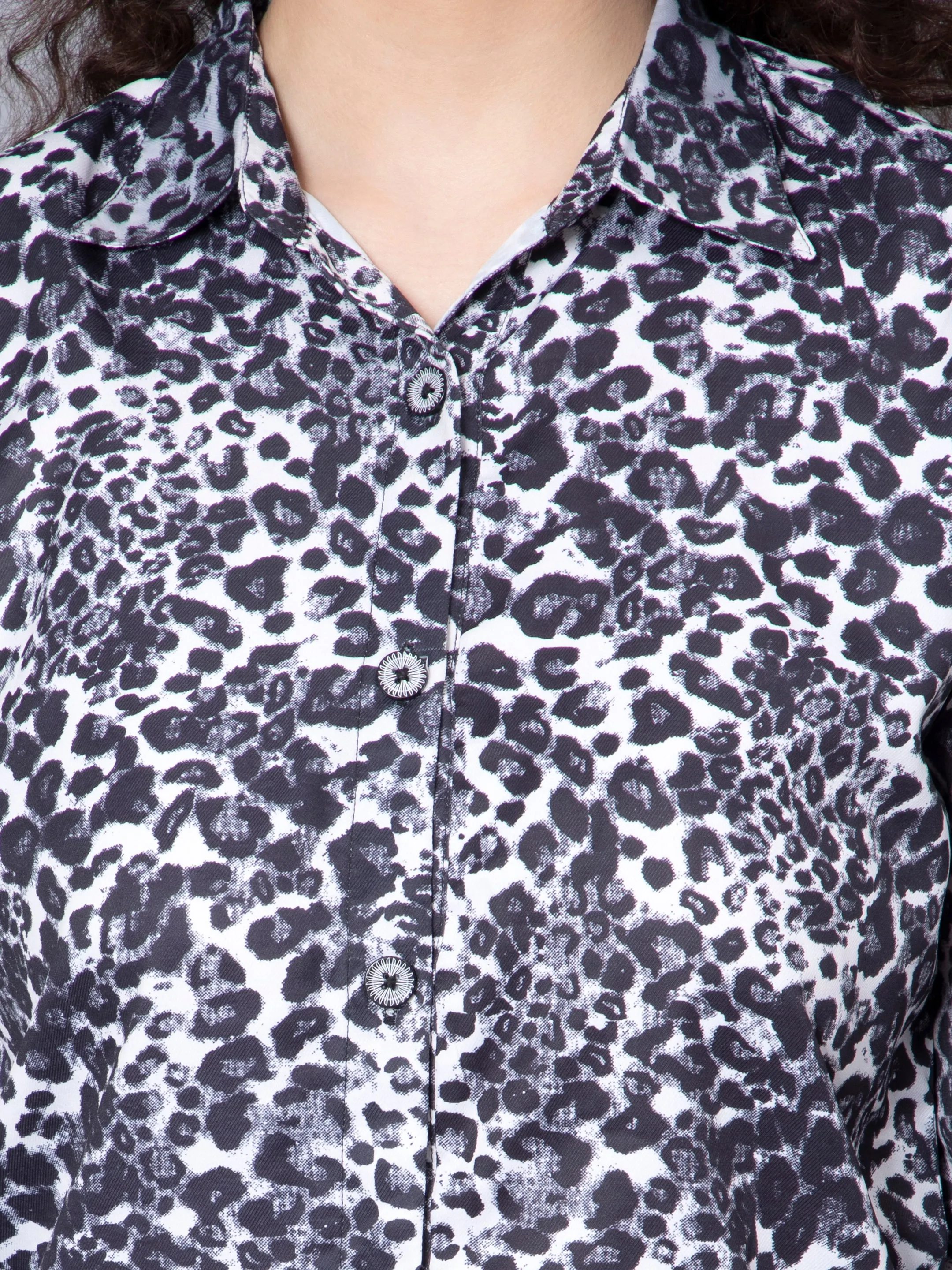 Black Lion Animal Printed Shirt Top