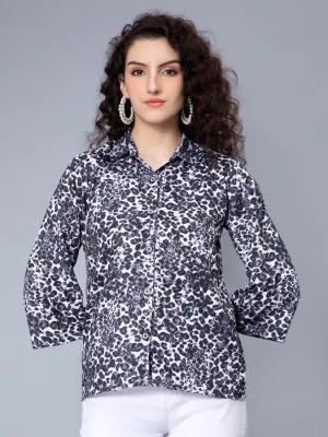Black Lion Animal Printed Shirt Top