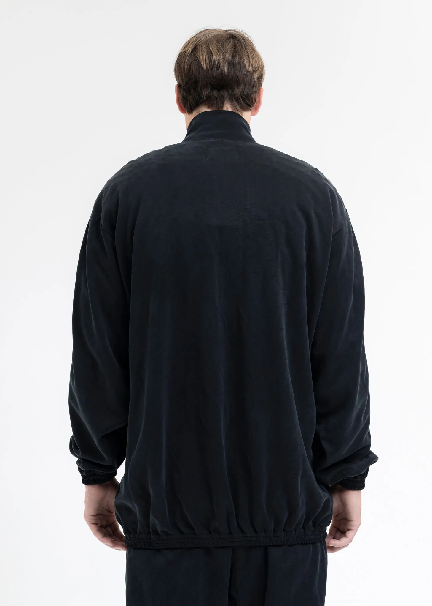 BLACK VINTAGE EFFECT TRACK JACKET
