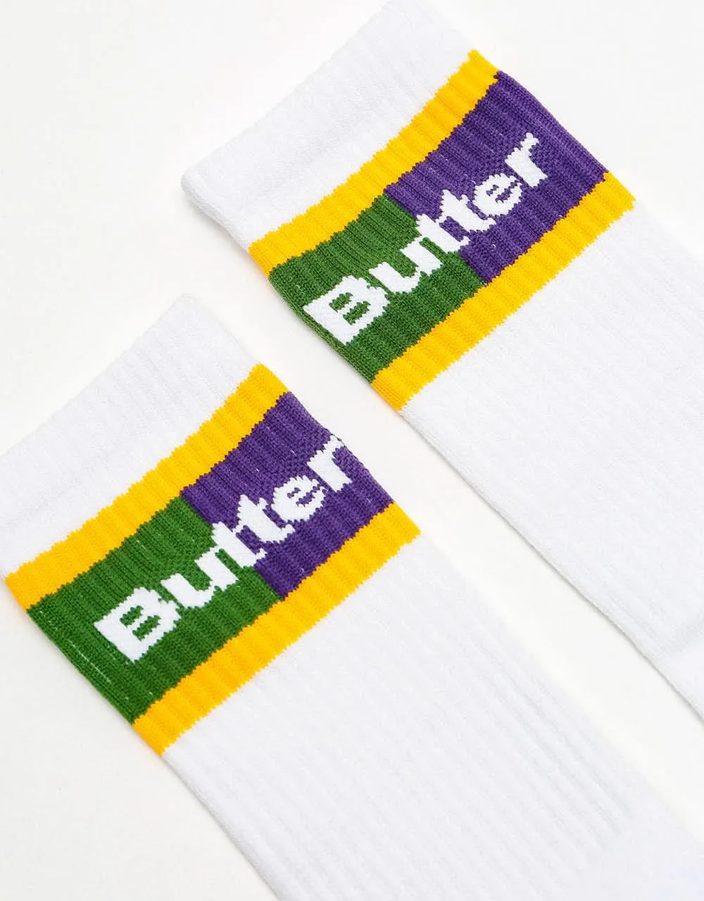 Butter Goods Court Socks - White