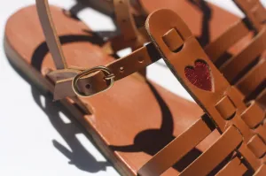 Camel   Red Heart - Camel Sole - Fisherman Sandals