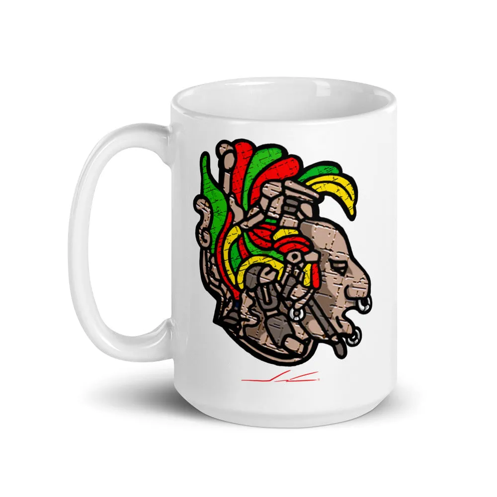 Chach Kib Head White glossy mug
