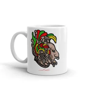 Chach Kib Head White glossy mug