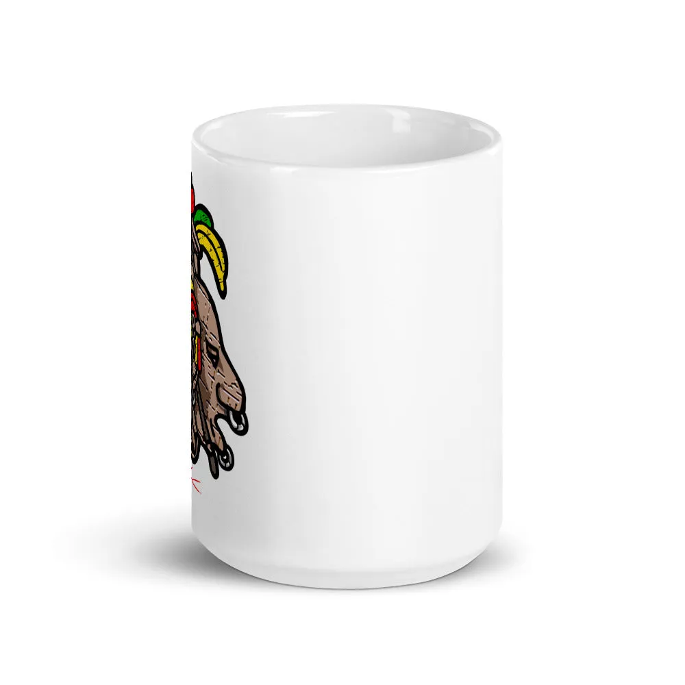 Chach Kib Head White glossy mug