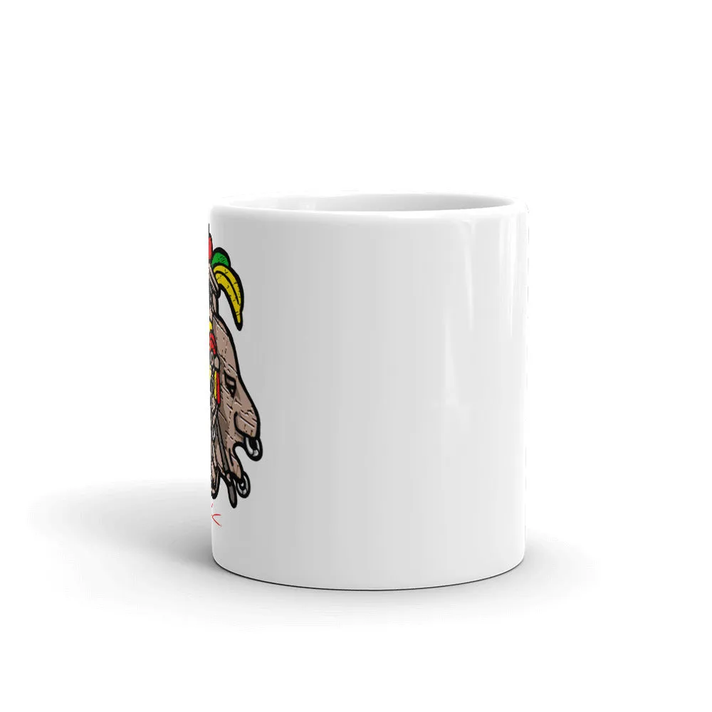 Chach Kib Head White glossy mug