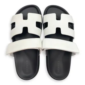 Chypre 36.5 Blanc Sandals in Calfskin