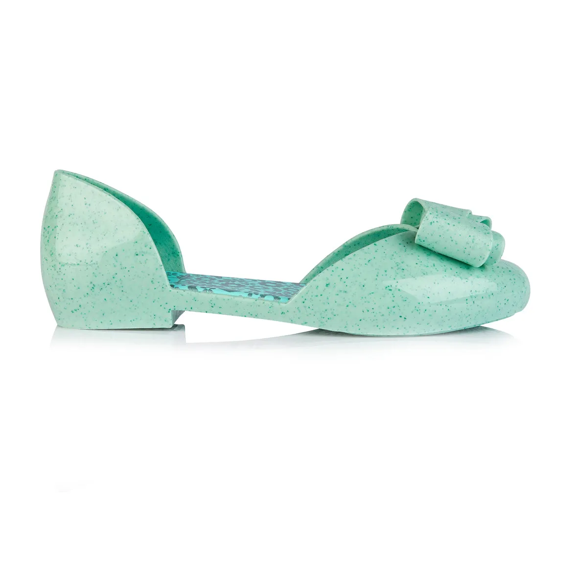 Coloko Blossom Marble Open Waist Jelly Ballerina Pump Pastel Pink / Green / Blue