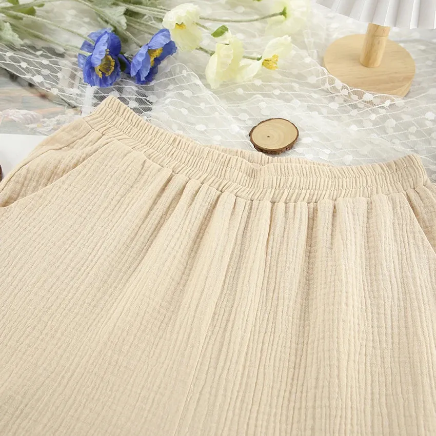 Cotton Lounge Set for Women Robe and Pants