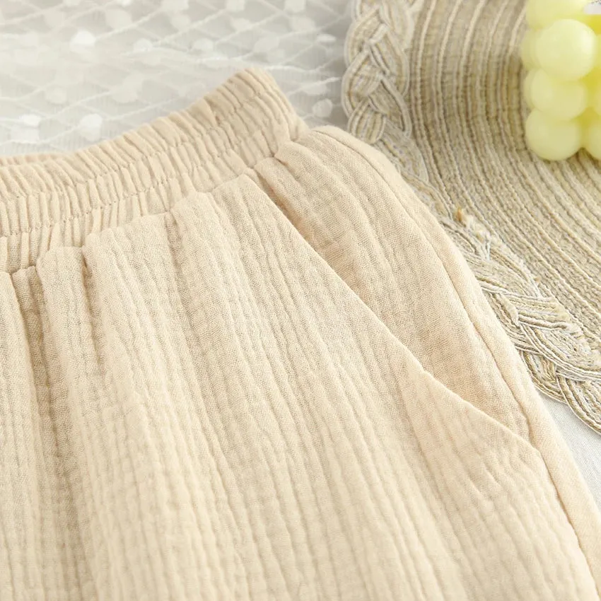 Cotton Lounge Set for Women Robe and Pants