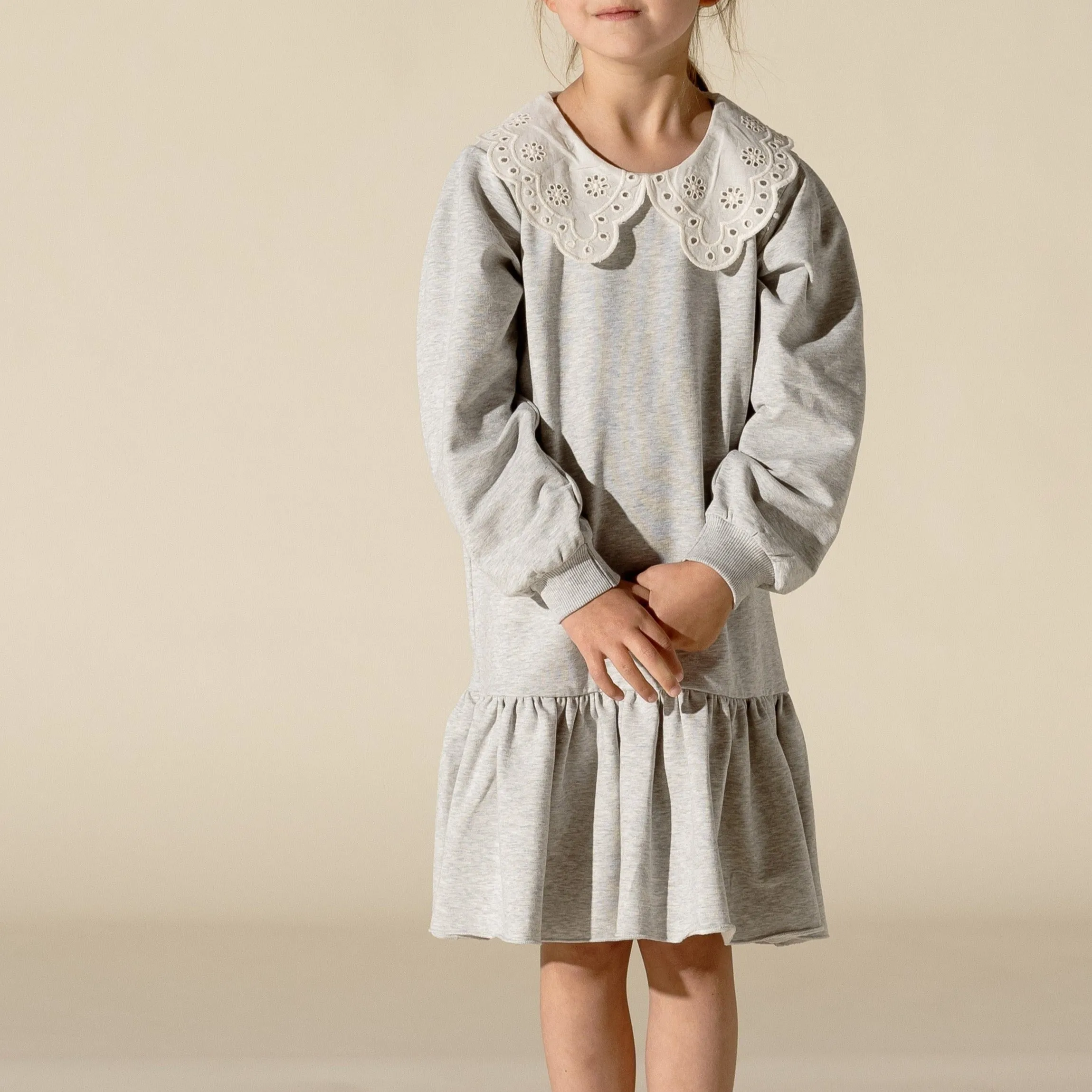Crochet Collar Sweater Dress
