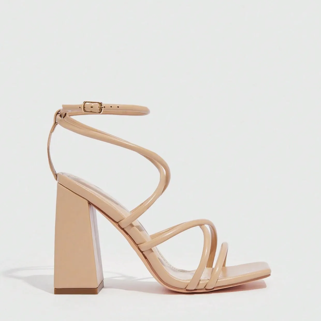 Cuccoo Everyday Collection Woman Shoes Minimalist Chunky Heeled Sandals, Fashion Ankle Strap Sandals For Spring And Summer