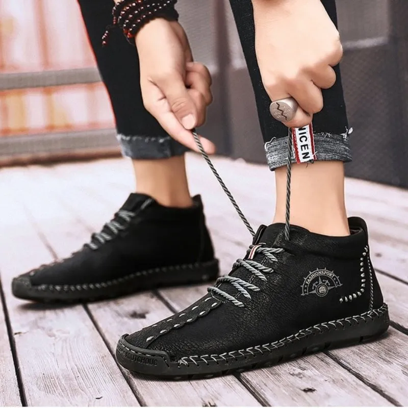 Cuzcare Men Waterproof Orthopedic Shoes Winter 2022 Ankle Boots