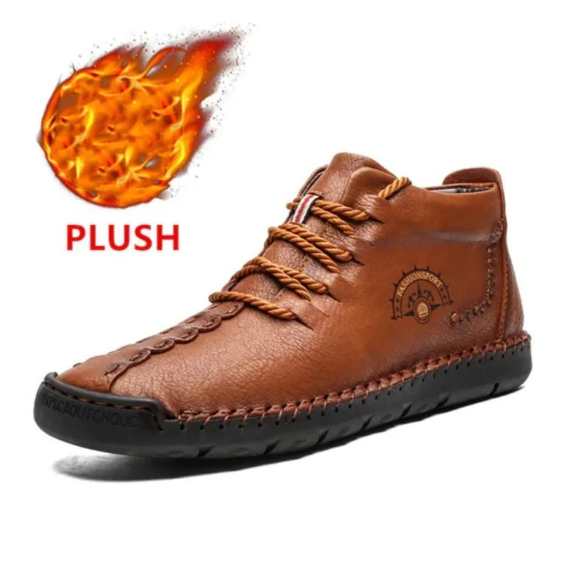 Cuzcare Men Waterproof Orthopedic Shoes Winter 2022 Ankle Boots