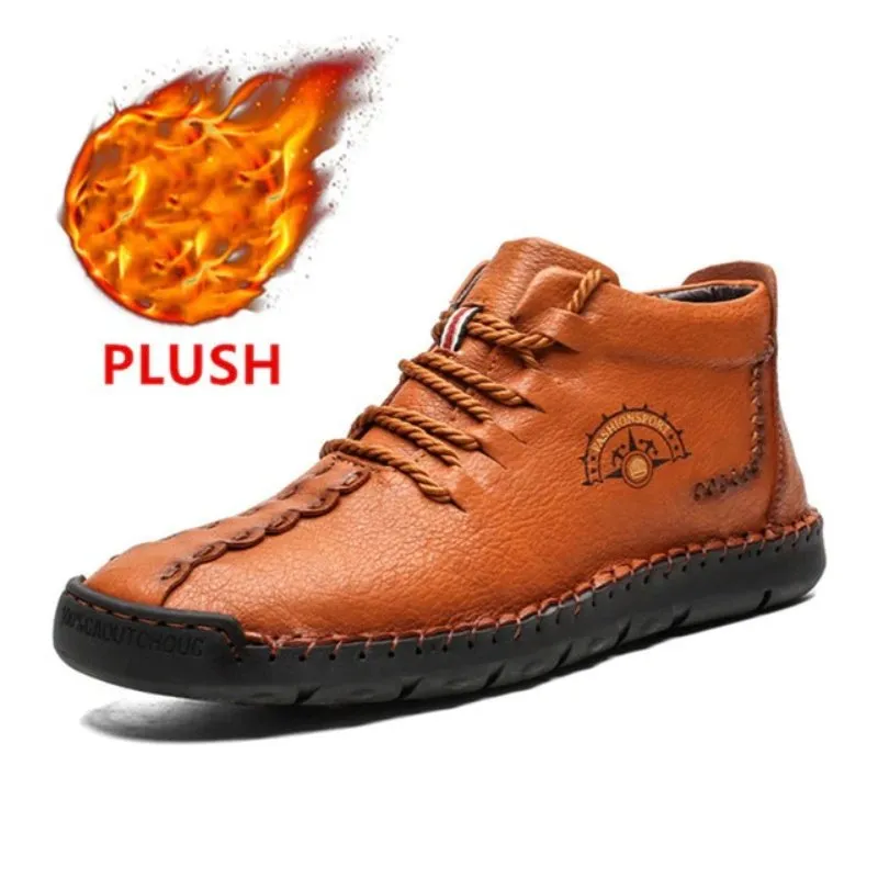 Cuzcare Men Waterproof Orthopedic Shoes Winter 2022 Ankle Boots