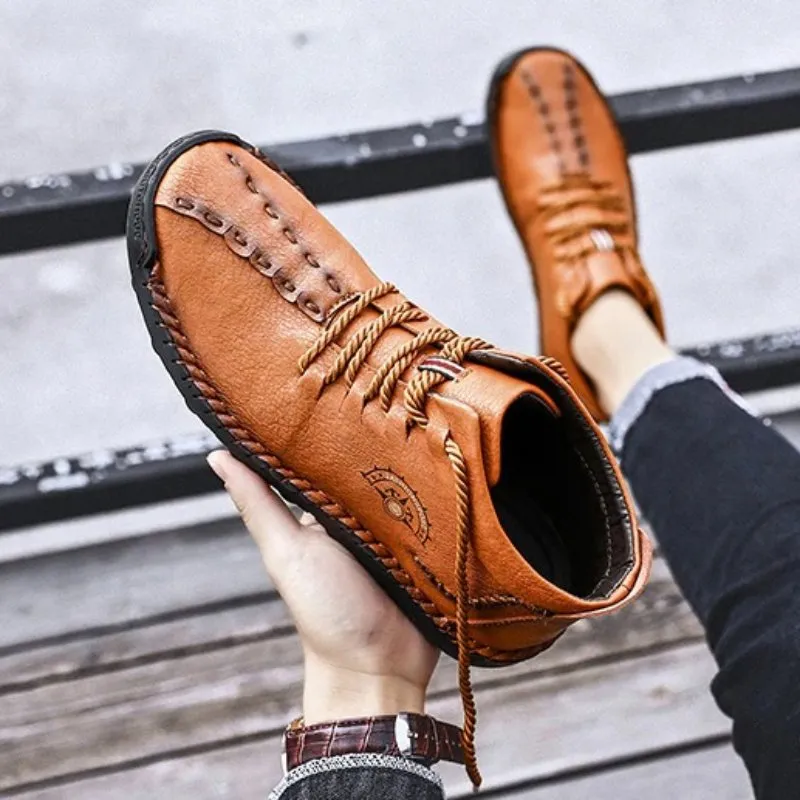 Cuzcare Men Waterproof Orthopedic Shoes Winter 2022 Ankle Boots