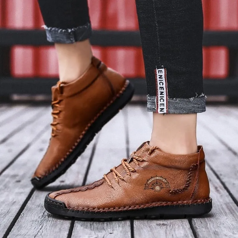 Cuzcare Men Waterproof Orthopedic Shoes Winter 2022 Ankle Boots