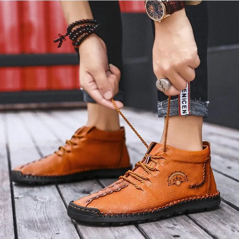 Cuzcare Men Waterproof Orthopedic Shoes Winter 2022 Ankle Boots