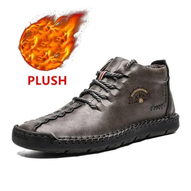 Cuzcare Men Waterproof Orthopedic Shoes Winter 2022 Ankle Boots