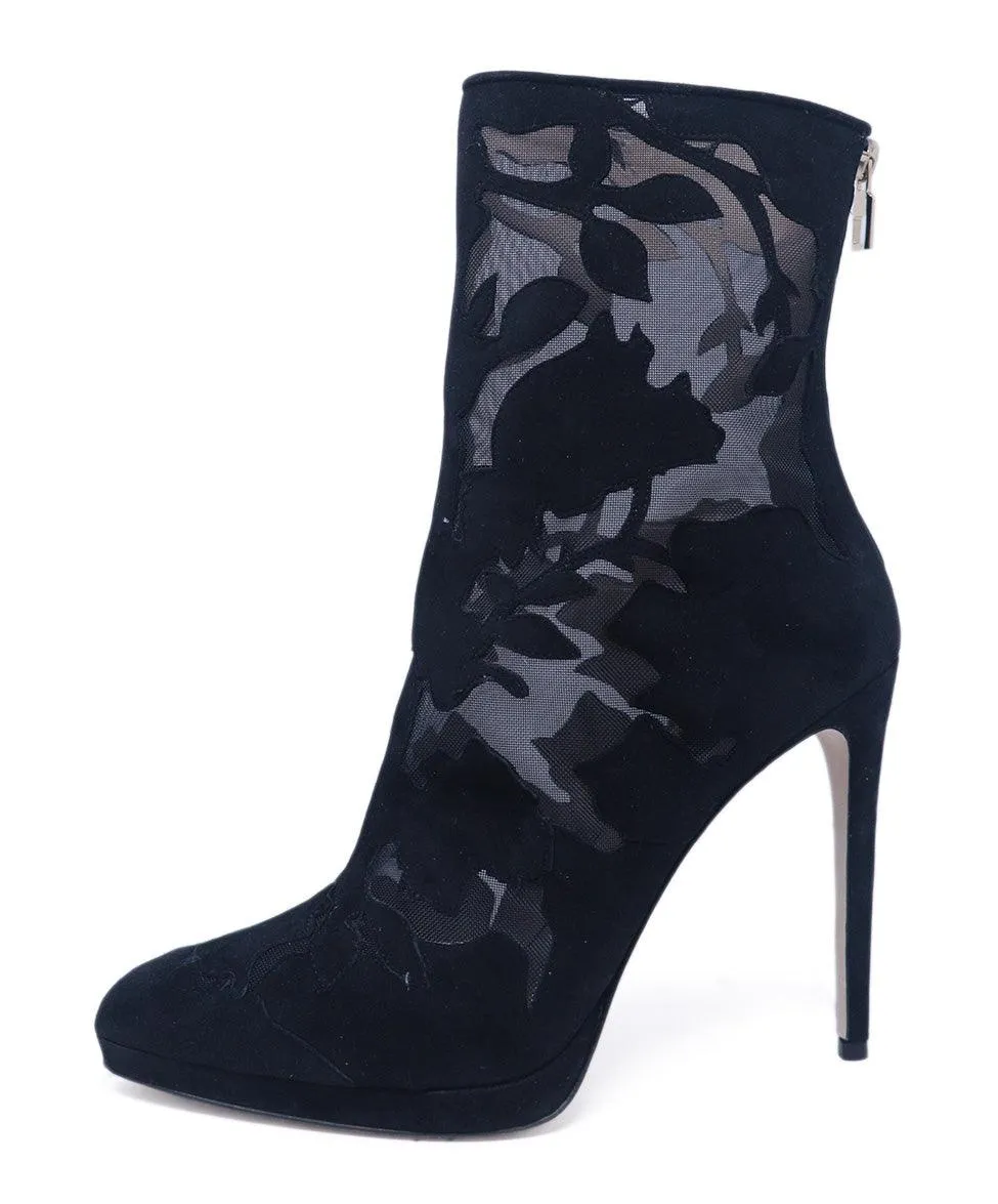 Elie Saab Black Cutout Booties sz 10