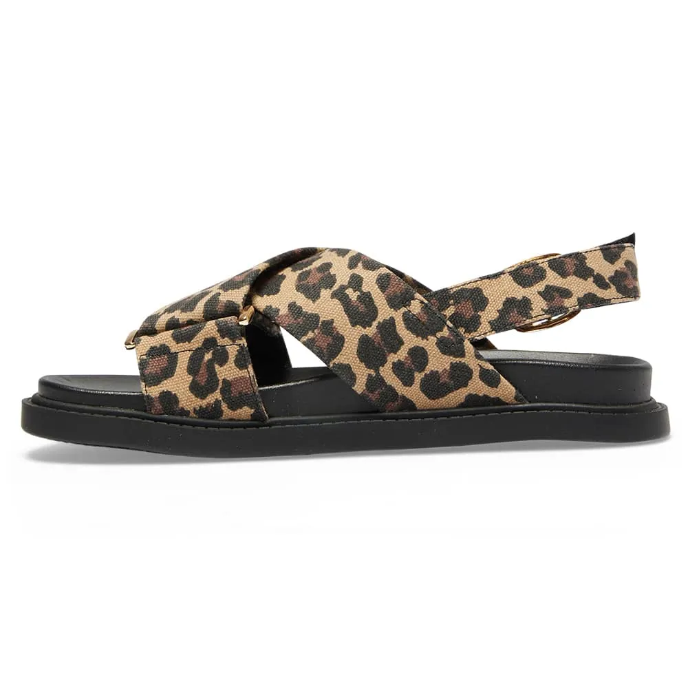 Fabian Sandal in Animal Fabric