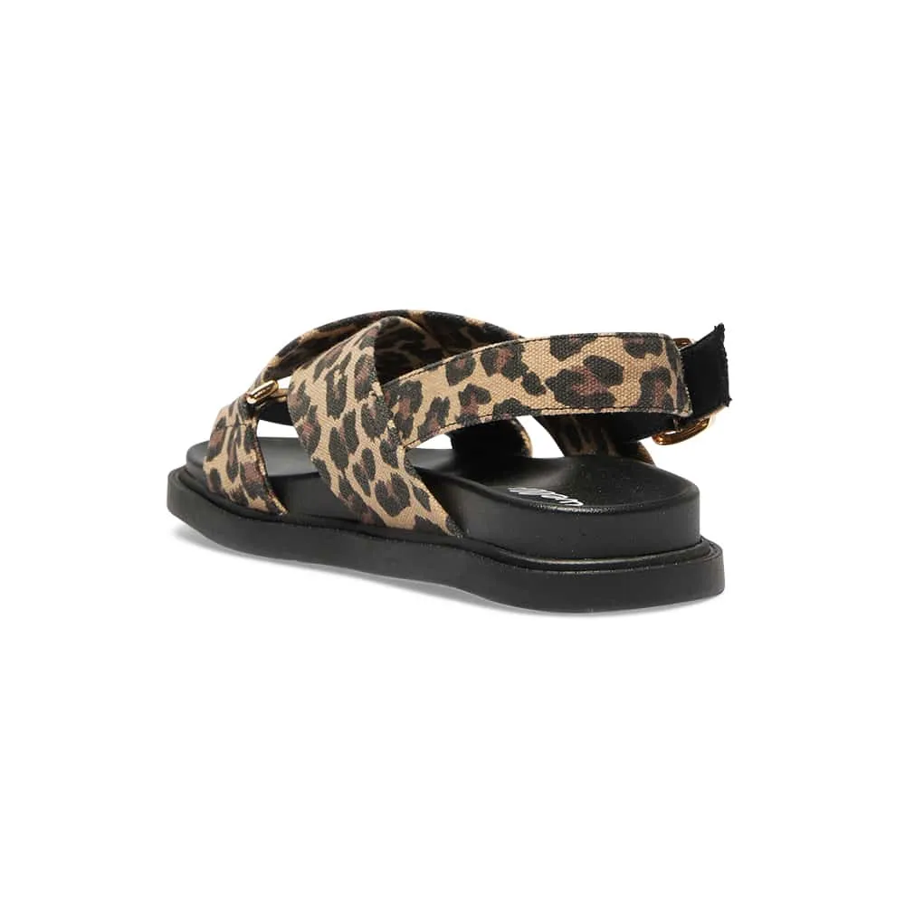Fabian Sandal in Animal Fabric