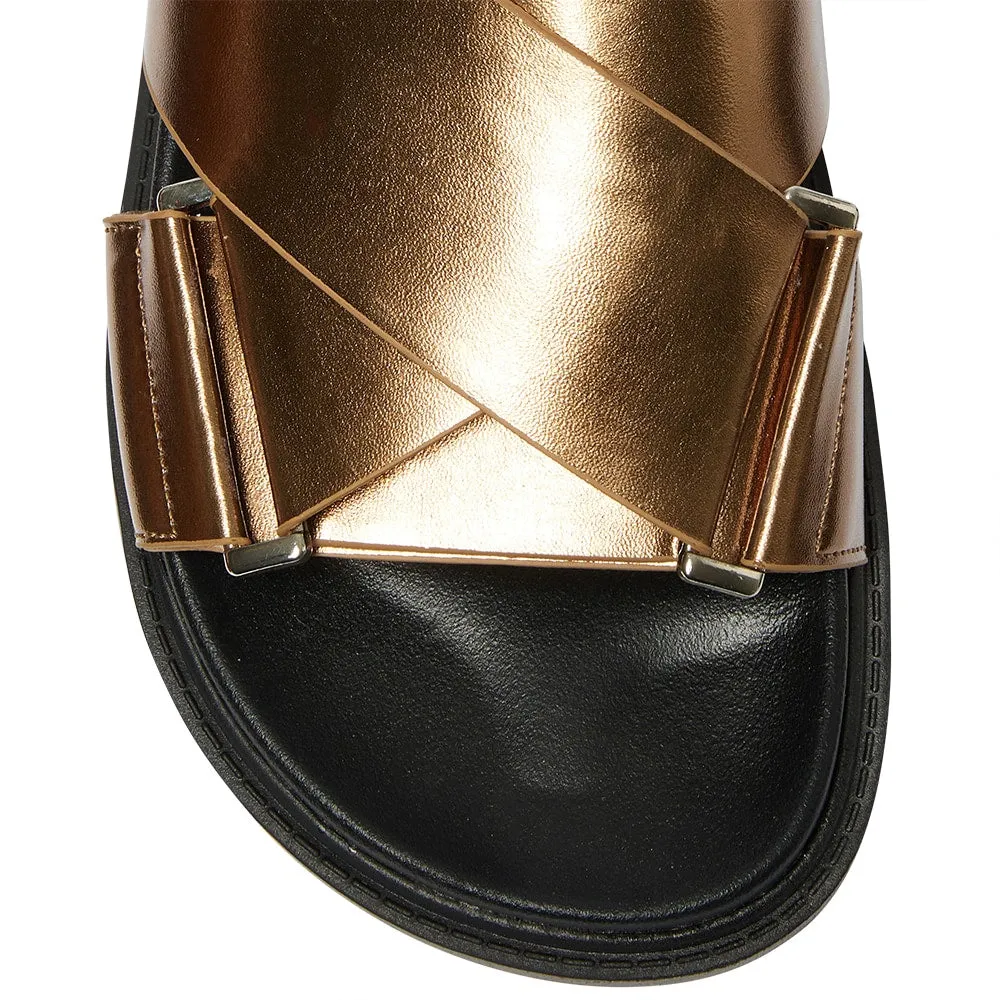 Fabian Sandal in Bronze Smooth Smooth